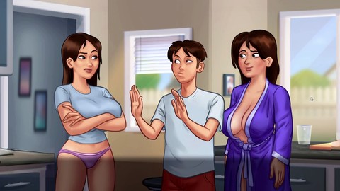 Step-sister and anon get cozy in summertime saga